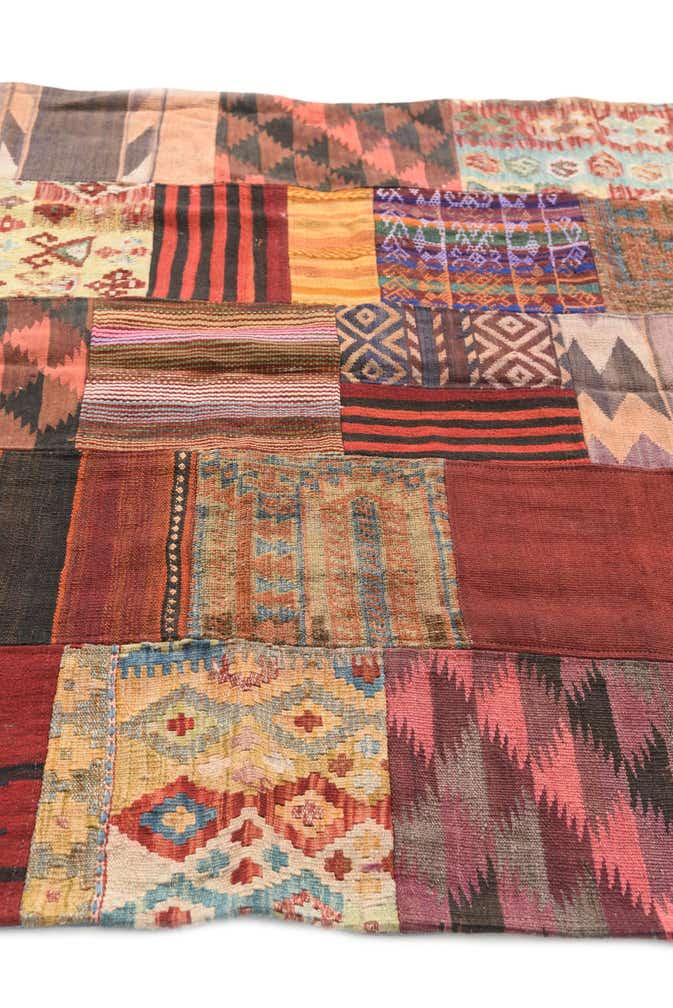 5' x 6' 7 Hand Woven Kilim Patchwork Wool Rug