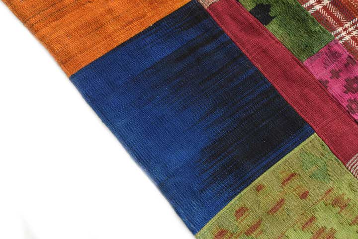 5' 8 x 7' 8 Hand Woven Kilim Patchwork Wool Rug