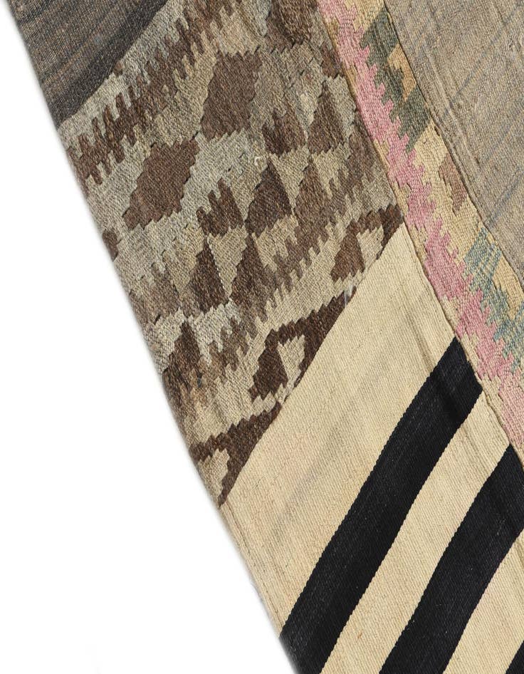 Detail image of 5' 3 x 7' 10  Hand Woven Kilim Patchwork Wool Rug