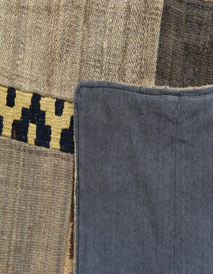 Detail image of 5' 3 x 7' 10  Hand Woven Kilim Patchwork Wool Rug