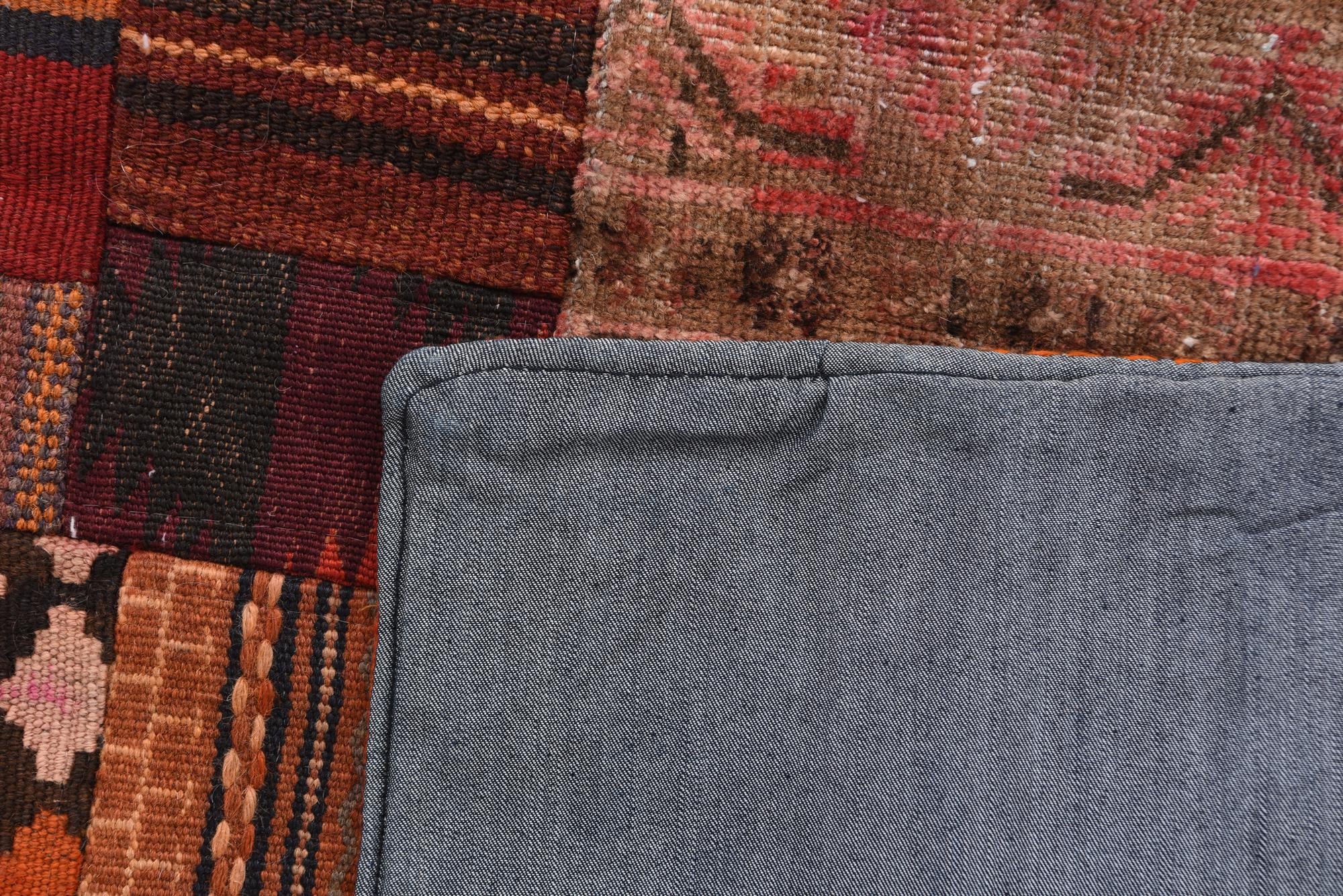 4' x 6' Hand Woven Kilim Patchwork Wool Rug