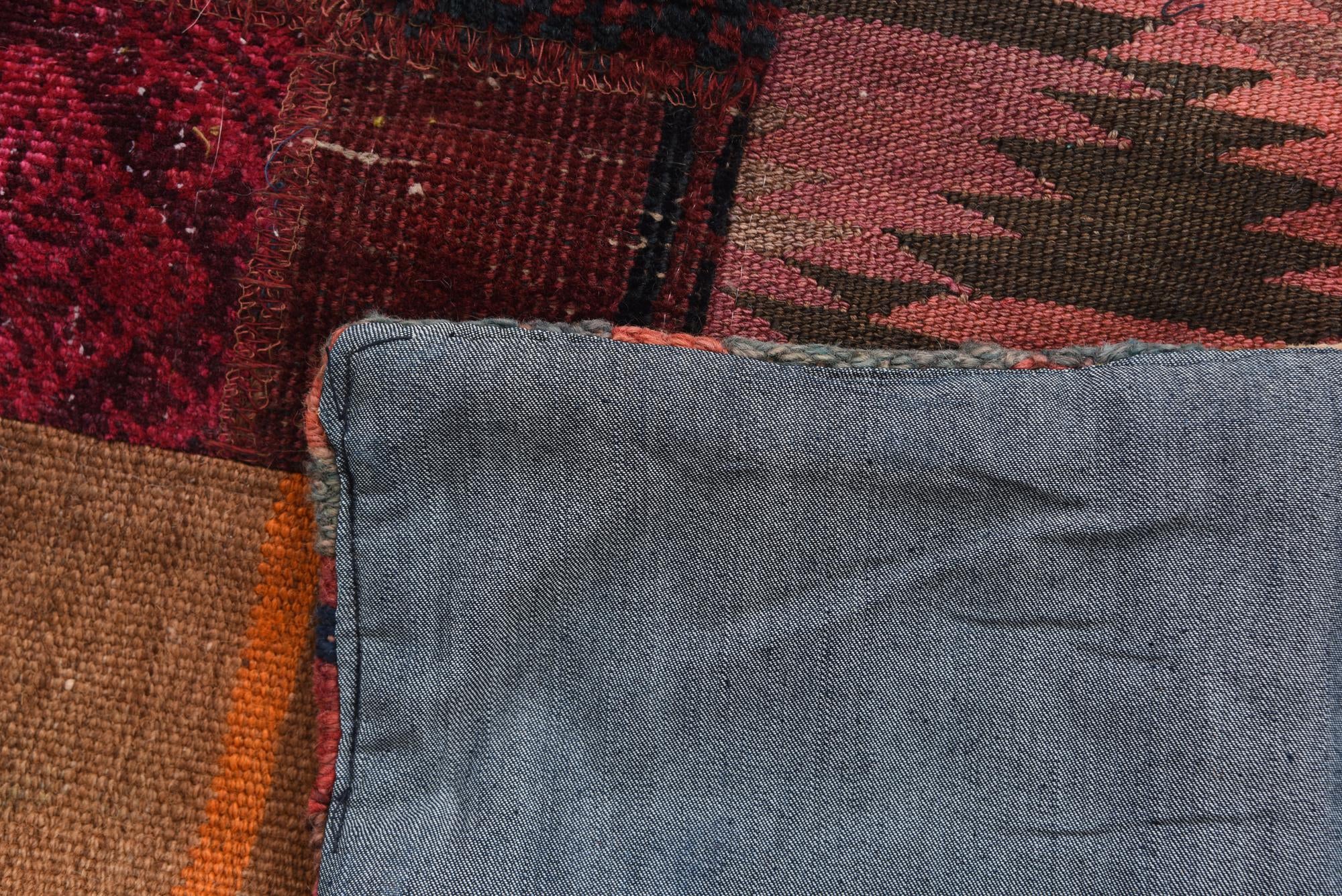 4' x 6' Hand Woven Kilim Patchwork Wool Rug