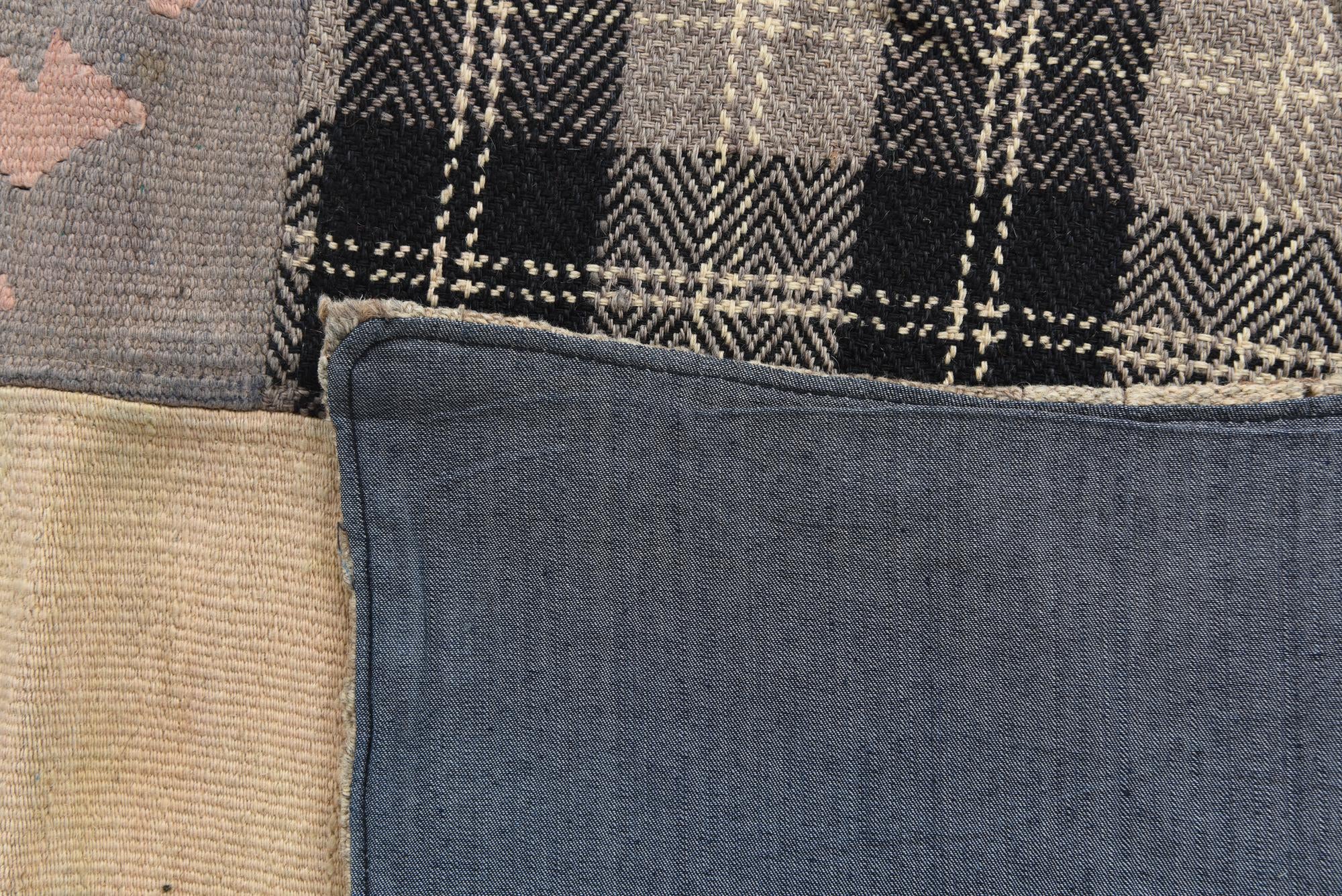6' 7 x 9' 6 Hand Woven Kilim Patchwork Wool Rug