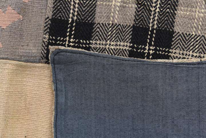 6' 7 x 9' 6 Hand Woven Kilim Patchwork Wool Rug