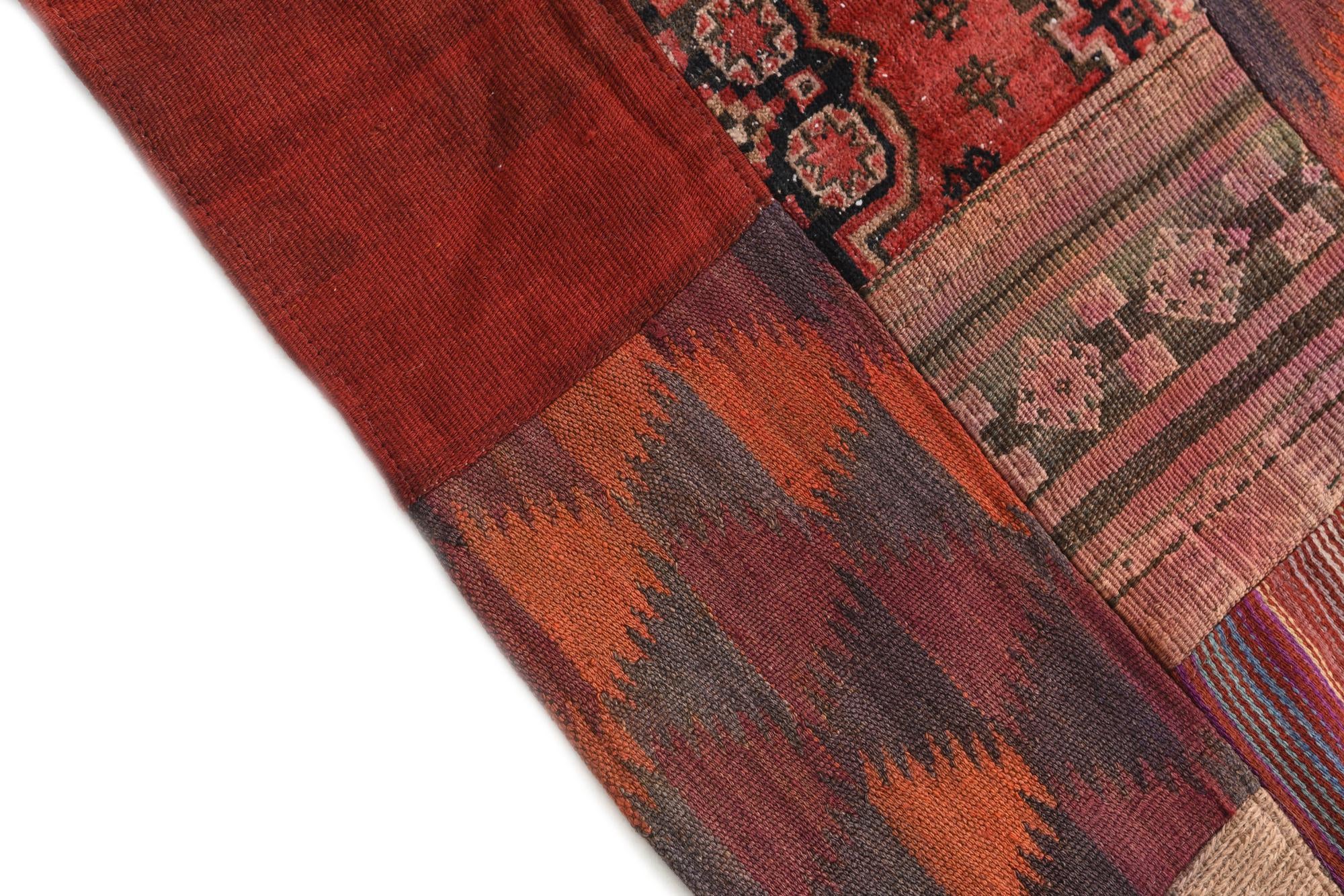 4' x 6' Hand Woven Kilim Patchwork Wool Rug