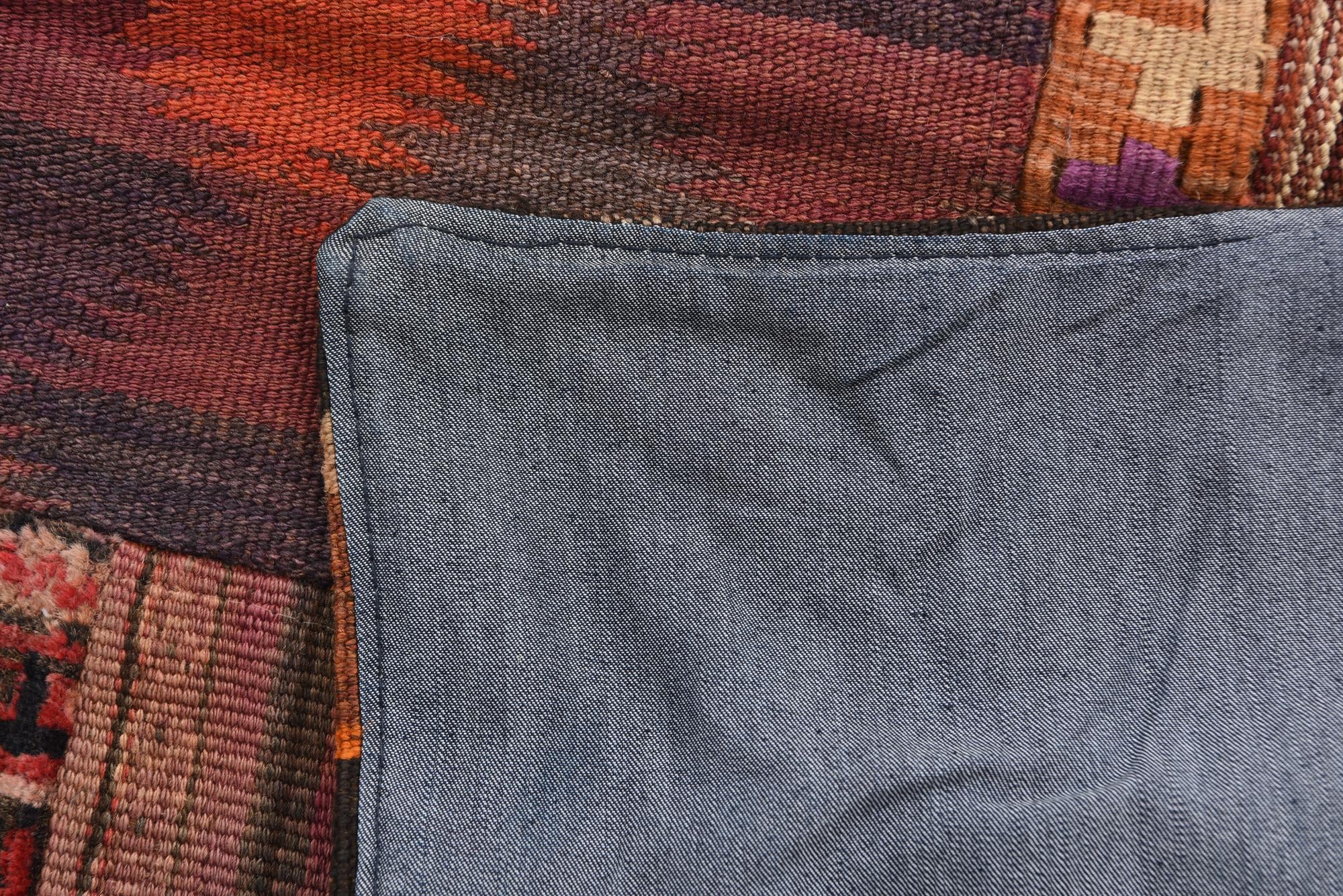 4' x 6' Hand Woven Kilim Patchwork Wool Rug