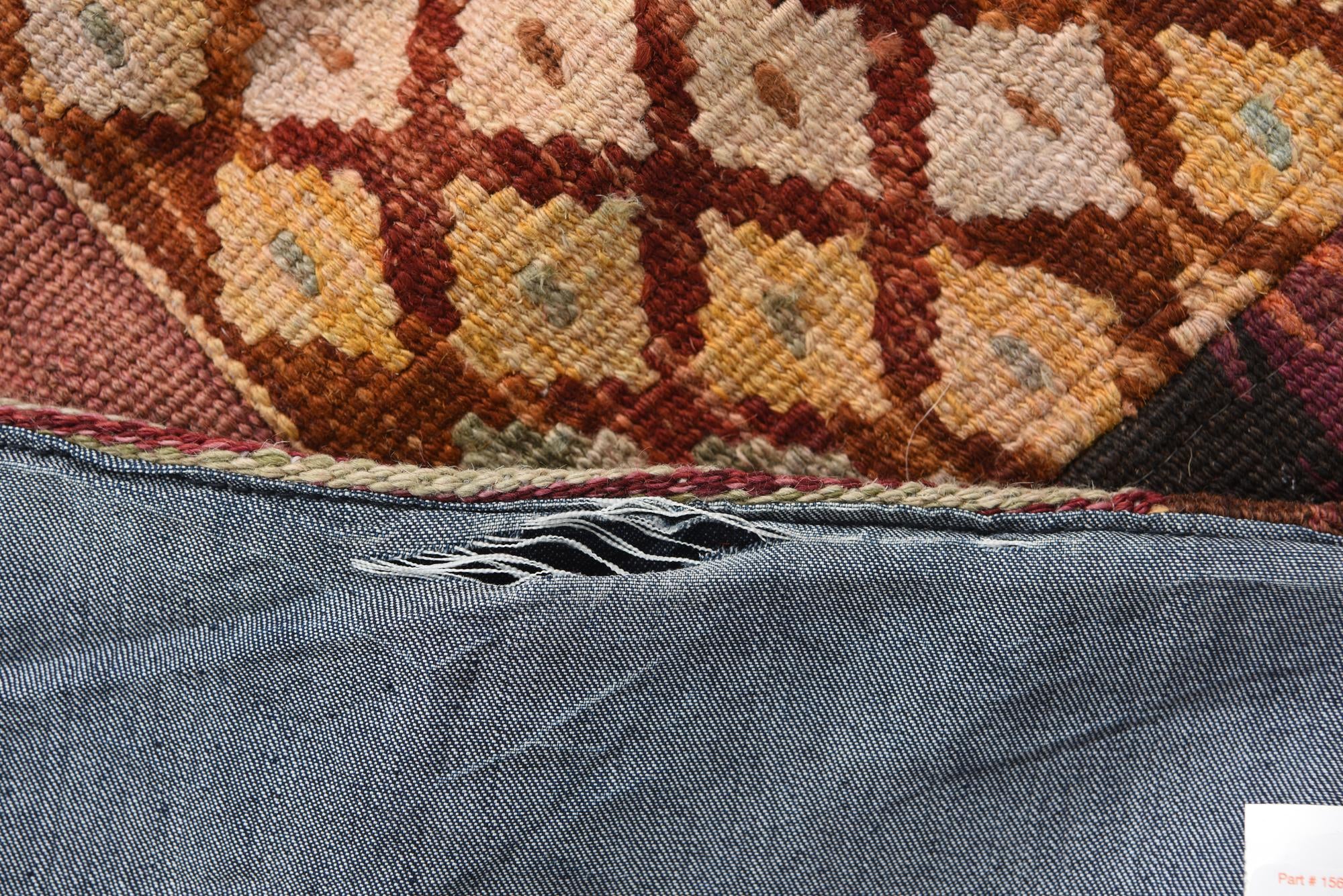 4' x 5' 10 Hand Woven Kilim Patchwork Wool Rug