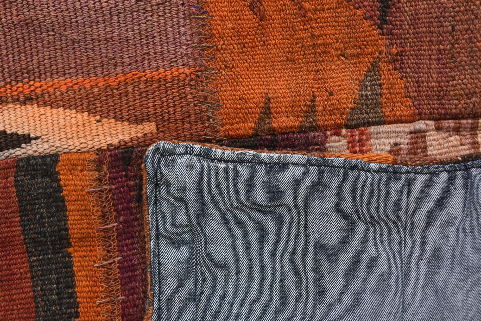 4' x 5' 10 Hand Woven Kilim Patchwork Wool Rug