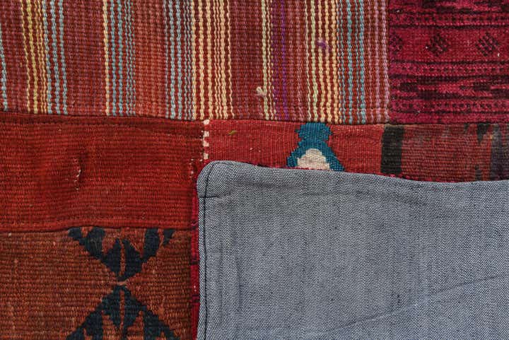5' x 6' 8 Hand Woven Kilim Patchwork Wool Rug