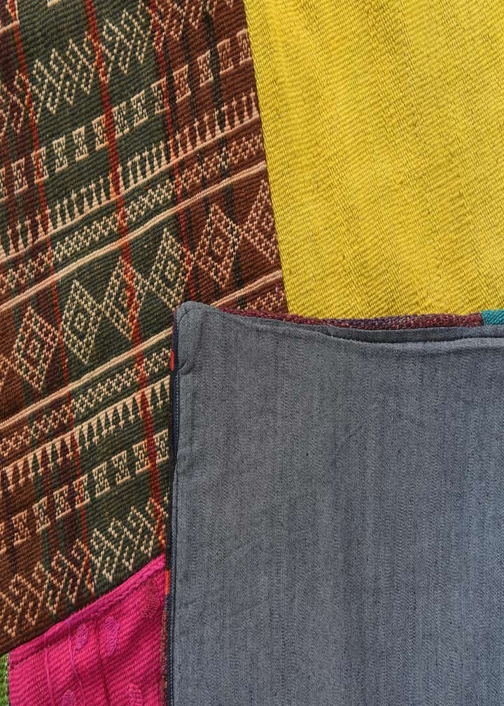 6' 8 x 10' Hand Woven Kilim Patchwork Wool Rug