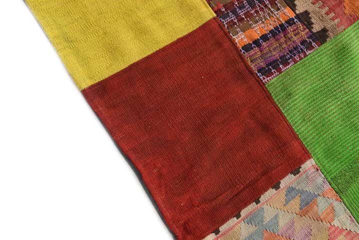 6' 8 x 10' Hand Woven Kilim Patchwork Wool Rug
