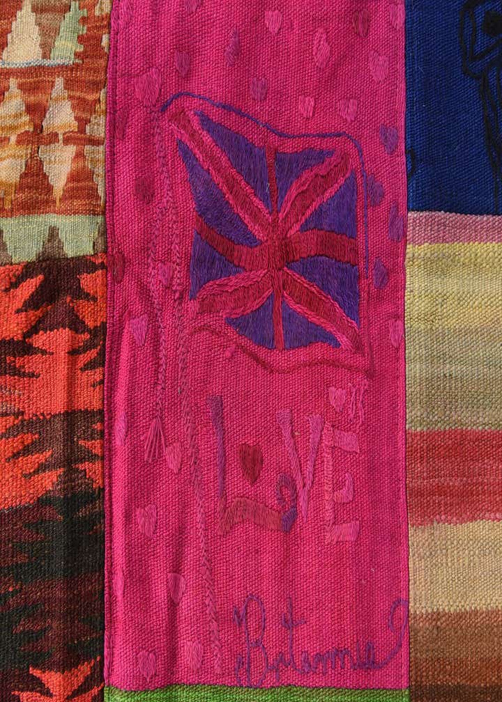 6' 8 x 10' Hand Woven Kilim Patchwork Wool Rug