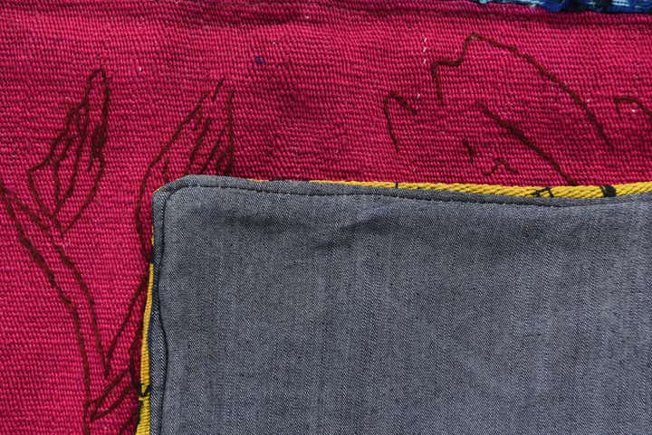 6' 8 x 10' Hand Woven Kilim Patchwork Wool Rug