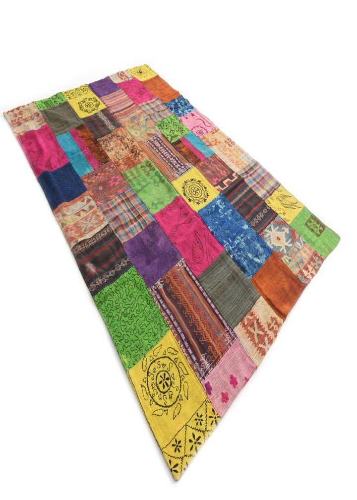 6' 8 x 10' Hand Woven Kilim Patchwork Wool Rug