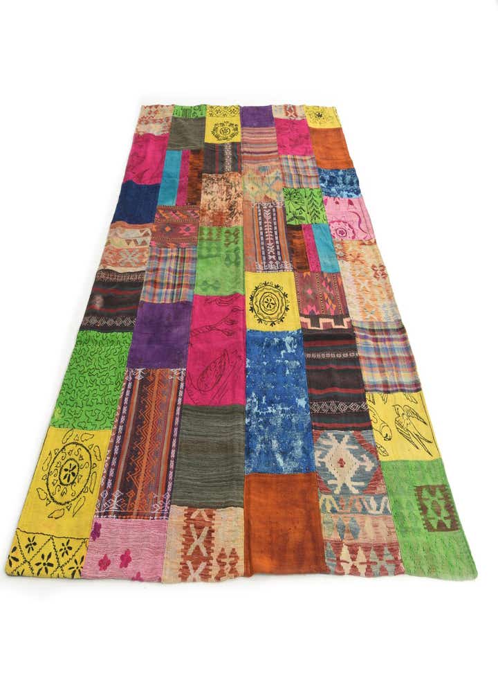 6' 8 x 10' Hand Woven Kilim Patchwork Wool Rug