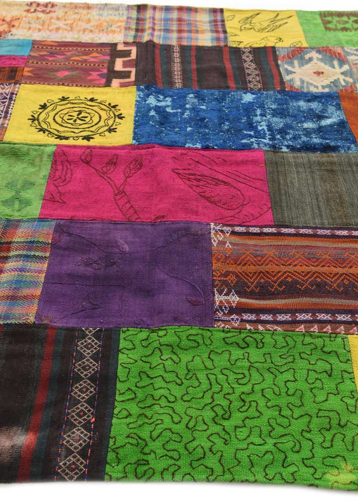 6' 8 x 10' Hand Woven Kilim Patchwork Wool Rug