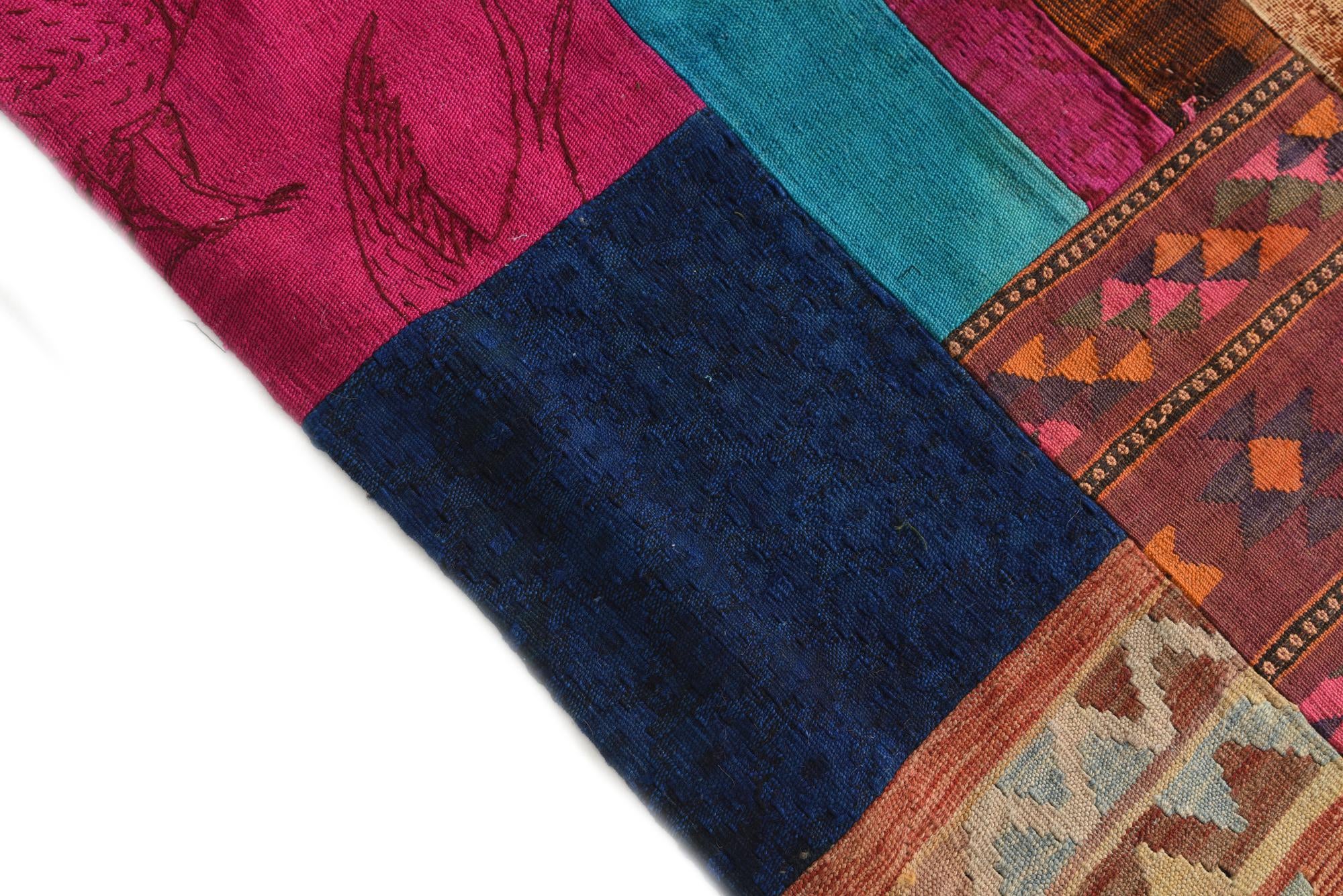 6' 8 x 10' Hand Woven Kilim Patchwork Wool Rug