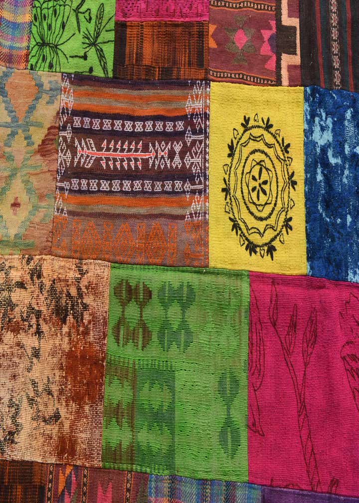6' 8 x 10' Hand Woven Kilim Patchwork Wool Rug