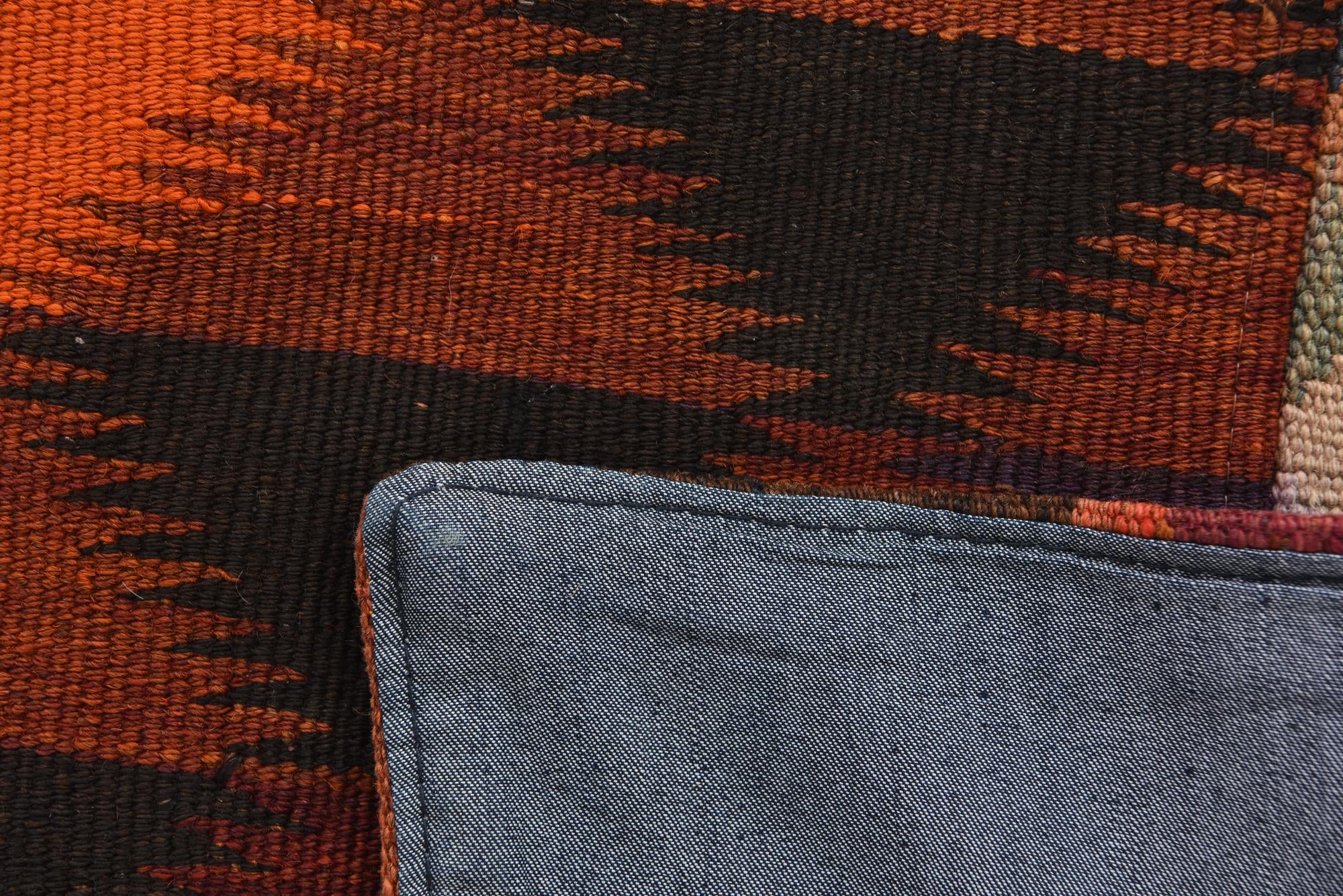 4' 1 x 6' Hand Woven Kilim Patchwork Wool Rug