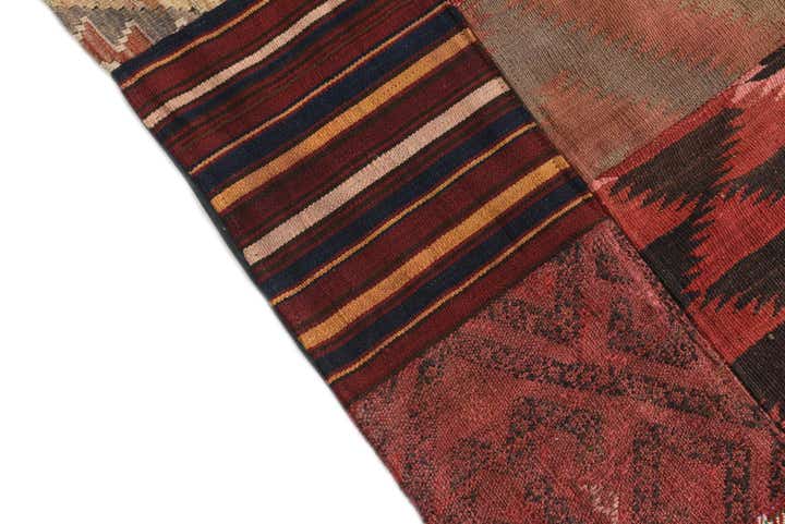 5' x 6' 8 Hand Woven Kilim Patchwork Wool Rug