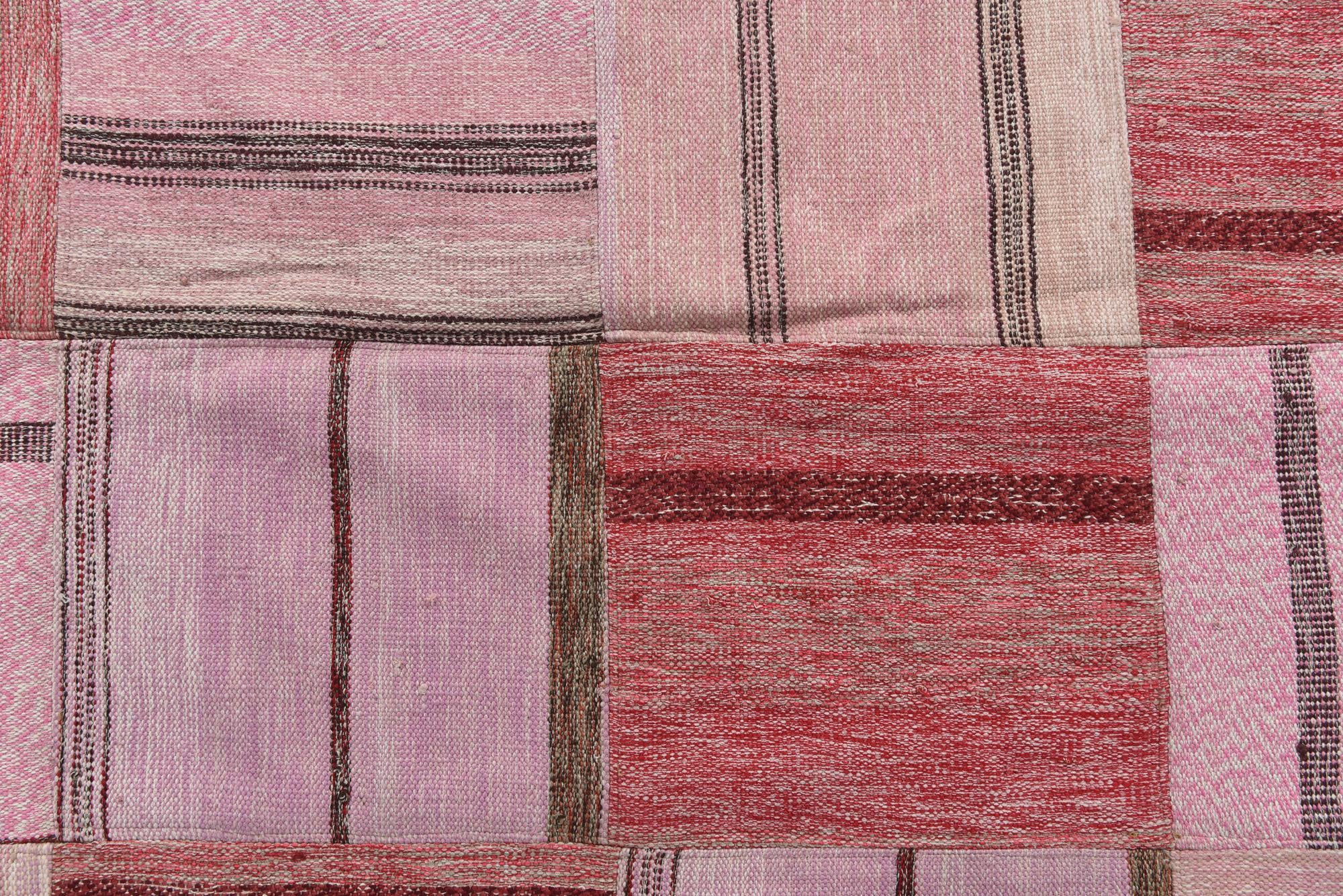 5' x 8' Hand Woven Kilim Patchwork Wool Rug