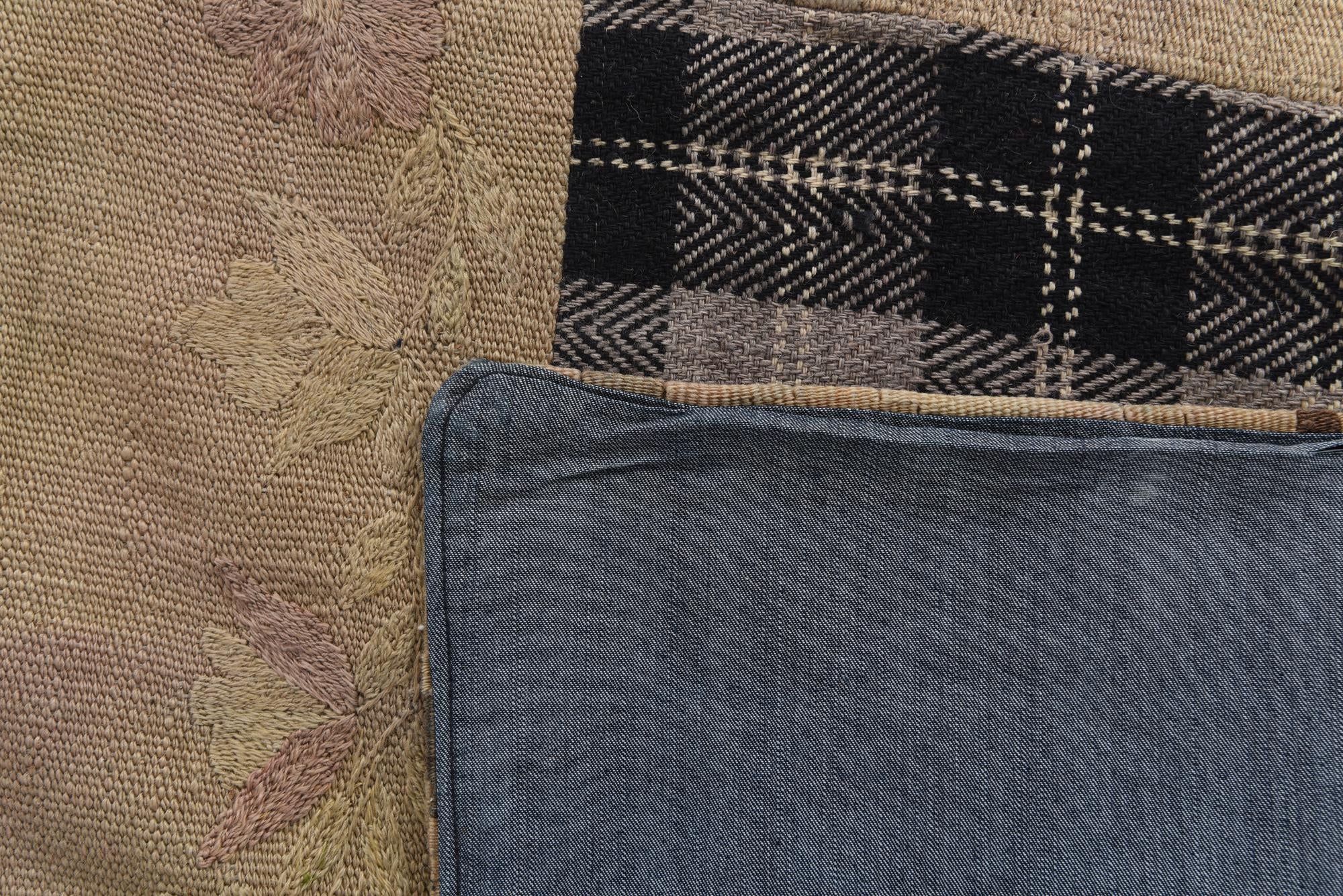 6' 7 x 10' 1 Hand Woven Kilim Patchwork Wool Rug
