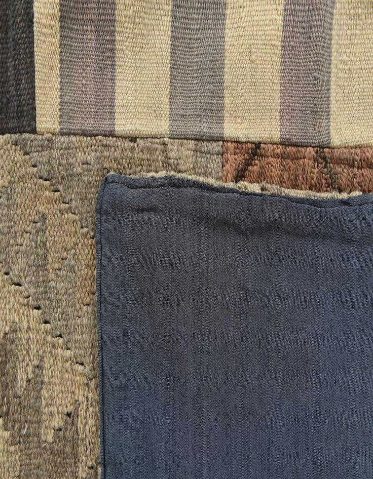 Detail image of 6' 8 x 9' 8  Hand Woven Kilim Patchwork Wool Rug