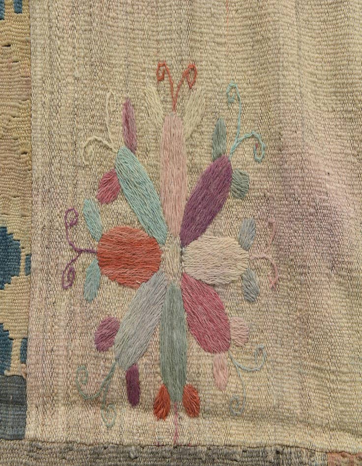 Detail image of 6' x 8' 3  Hand Woven Kilim Patchwork Wool Rug