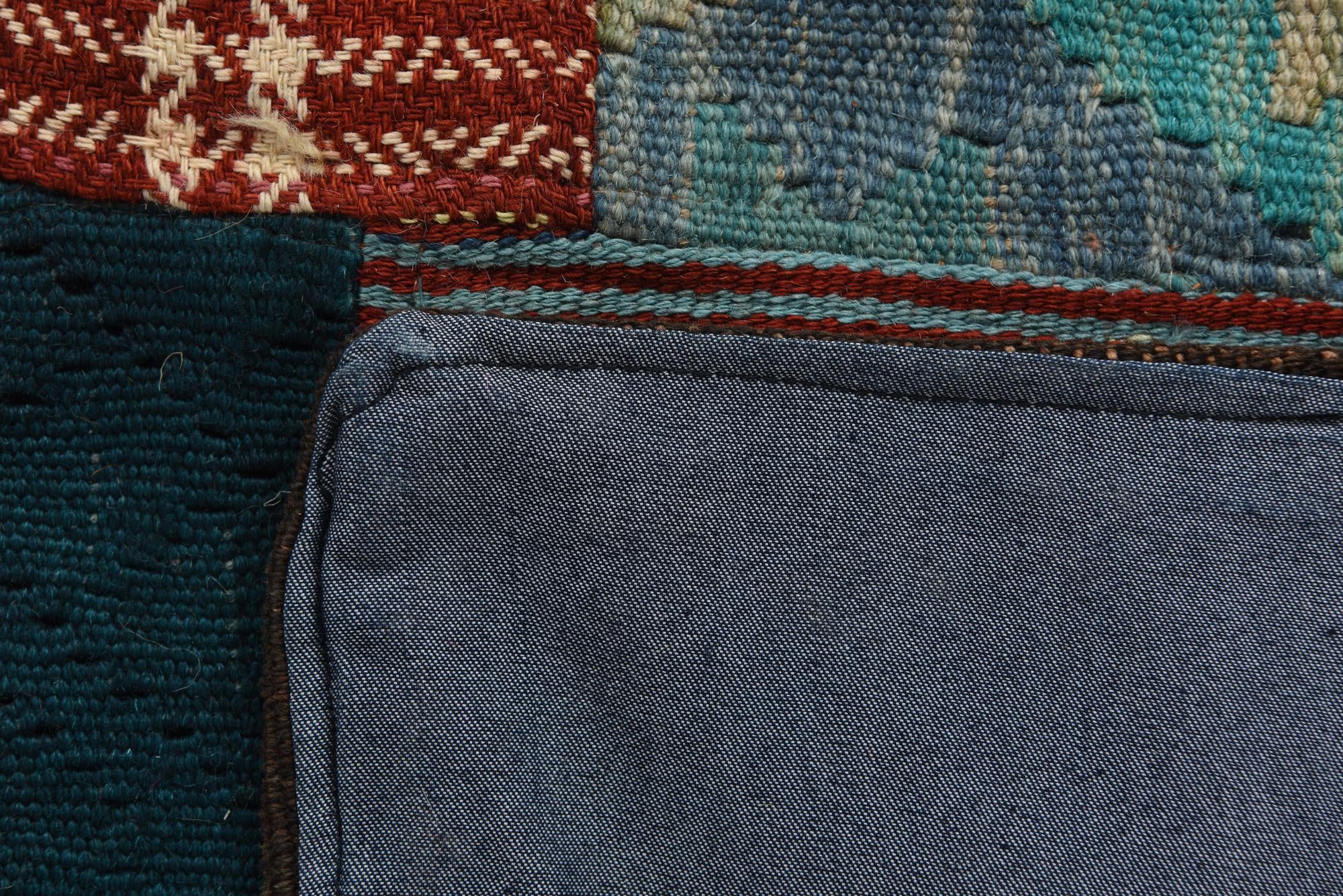 6' 6 x 9' 10 Hand Woven Kilim Patchwork Wool Rug