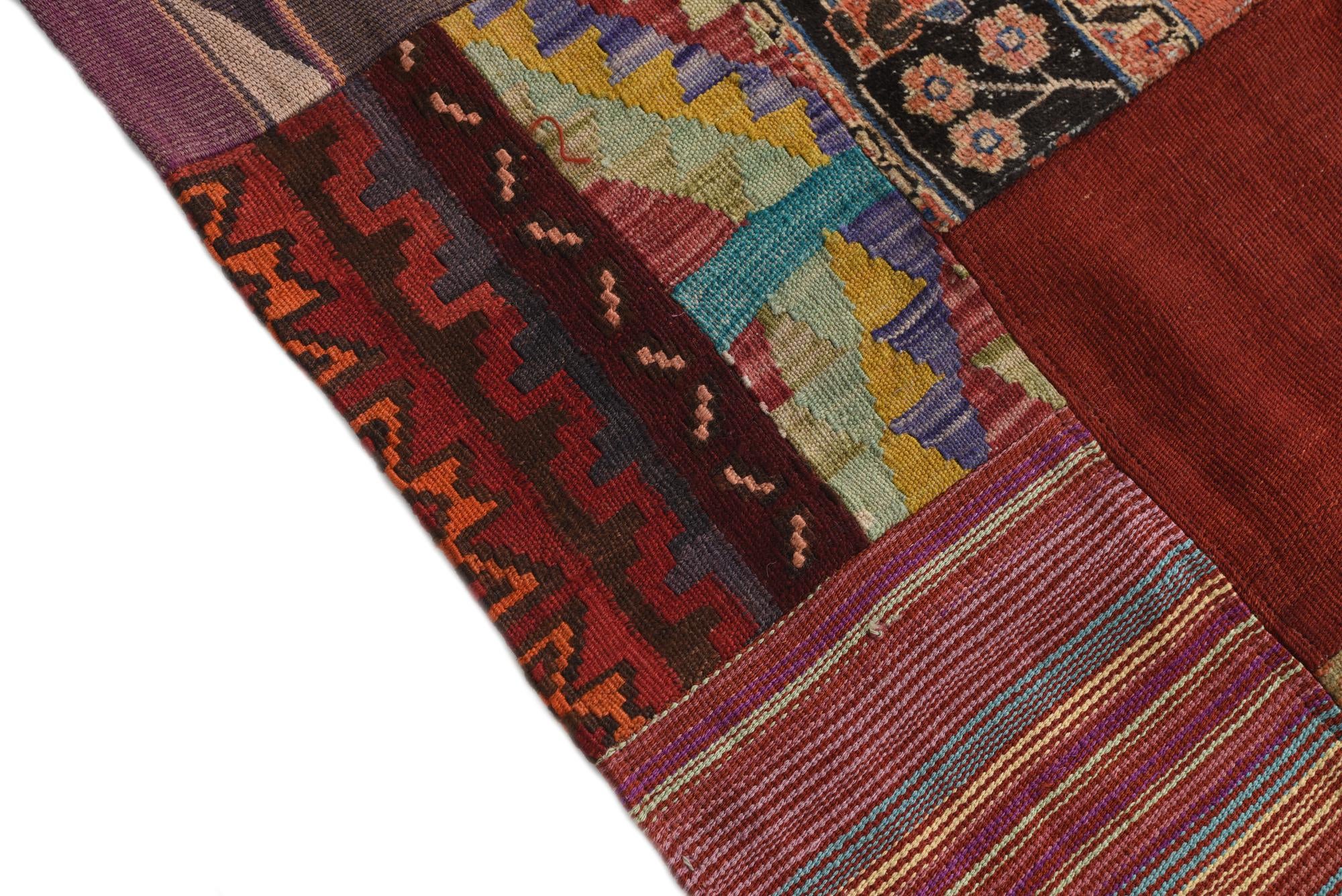 5' x 6' 6 Hand Woven Kilim Patchwork Wool Rug