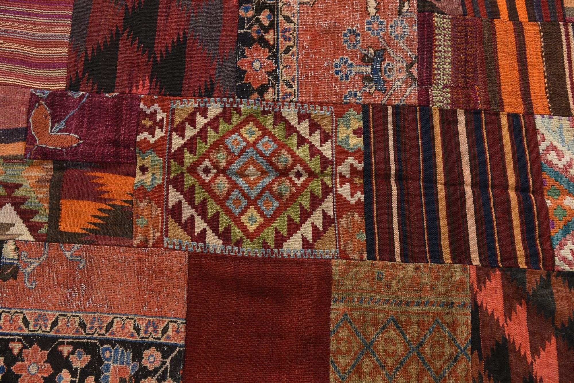 5' x 6' 6 Hand Woven Kilim Patchwork Wool Rug
