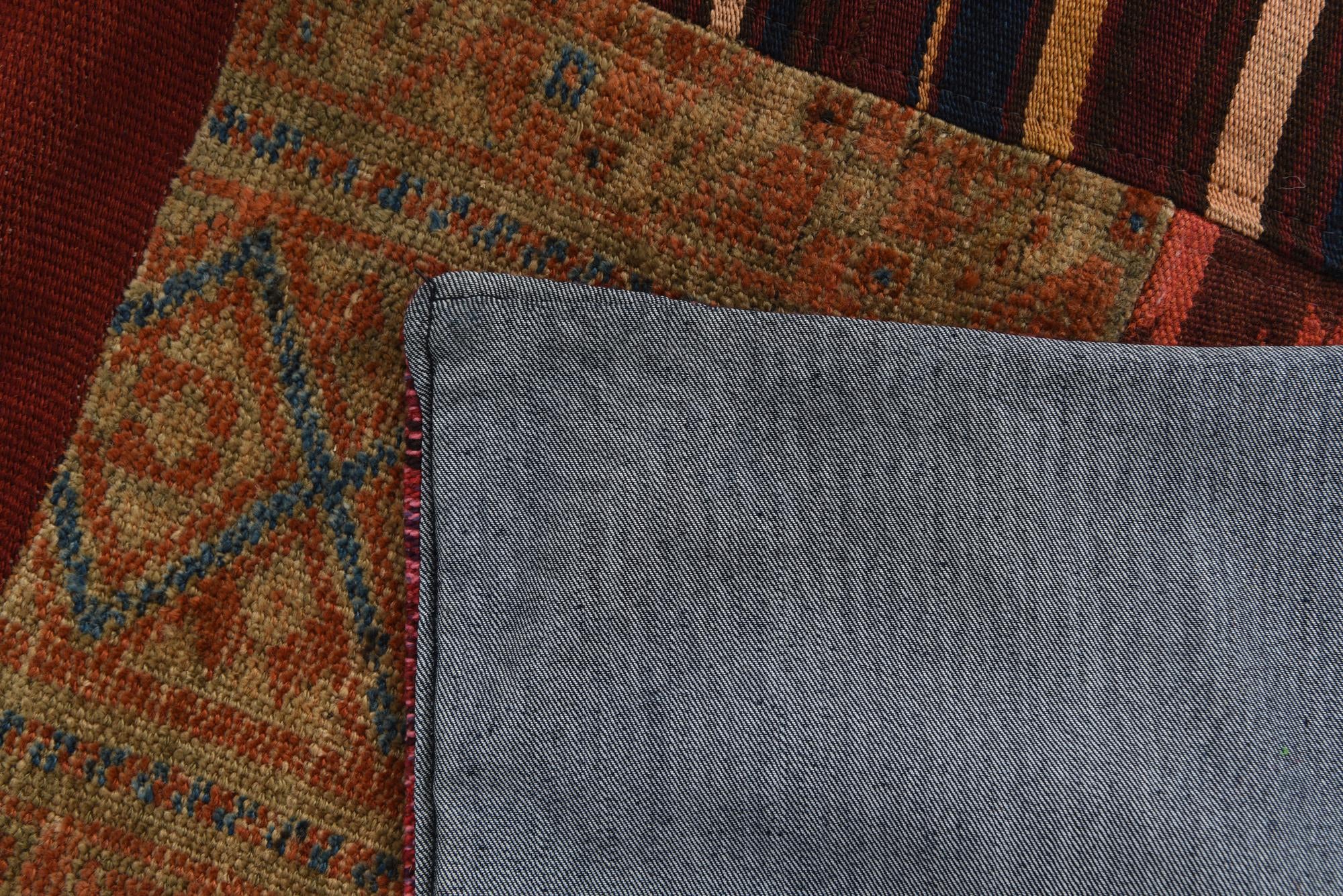 5' x 6' 6 Hand Woven Kilim Patchwork Wool Rug