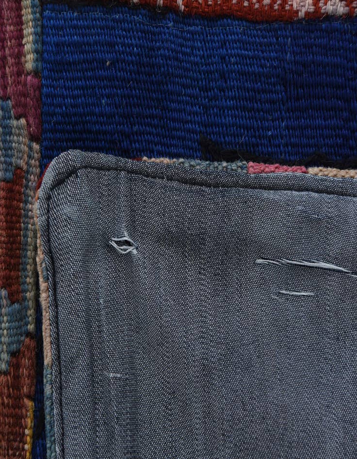 Detail image of 5' 7 x 7' 6  Hand Woven Kilim Patchwork Wool Rug