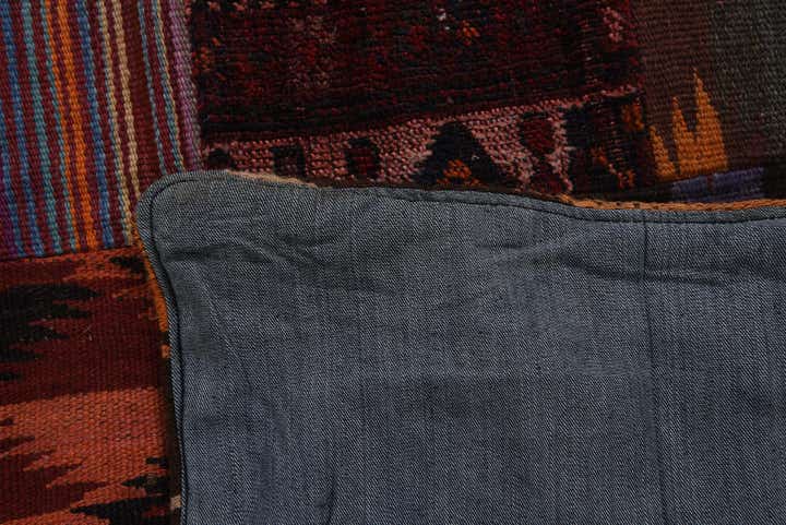 5' 5 x 8' Hand Woven Kilim Patchwork Wool Rug