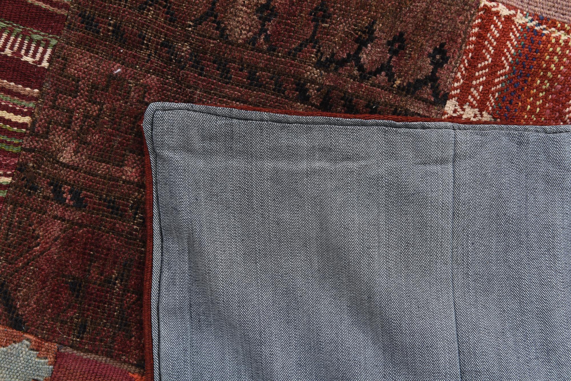 5' 6 x 7' 10 Hand Woven Kilim Patchwork Wool Rug