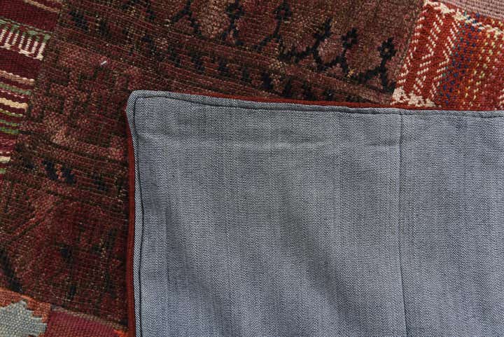 5' 6 x 7' 10 Hand Woven Kilim Patchwork Wool Rug