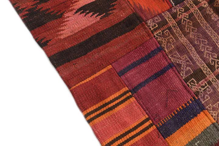 5' x 6' 9 Hand Woven Kilim Patchwork Wool Rug