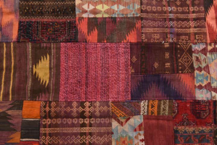 5' x 6' 9 Hand Woven Kilim Patchwork Wool Rug