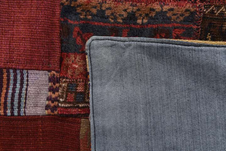 5' x 6' 9 Hand Woven Kilim Patchwork Wool Rug