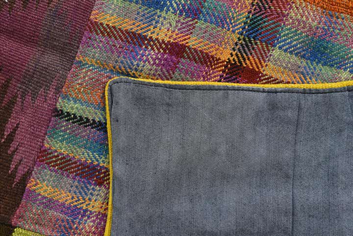 5' 6 x 7' 10 Hand Woven Kilim Patchwork Wool Rug