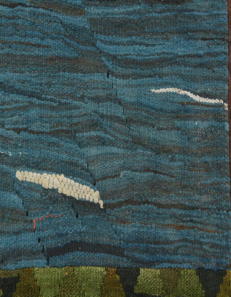 Detail image of 5' 2 x 7' 10  Hand Woven Kilim Patchwork Wool Rug