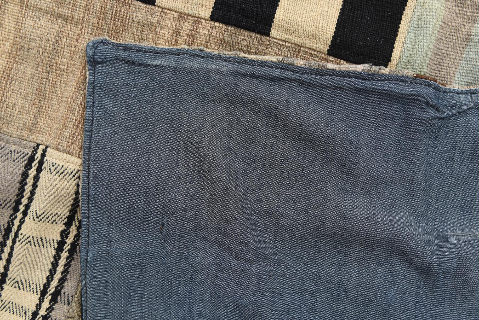 6' 6 x 9' 7 Hand Woven Kilim Patchwork Wool Rug