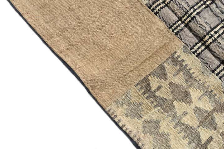 6' 8 x 9' 9 Hand Woven Kilim Patchwork Wool Rug