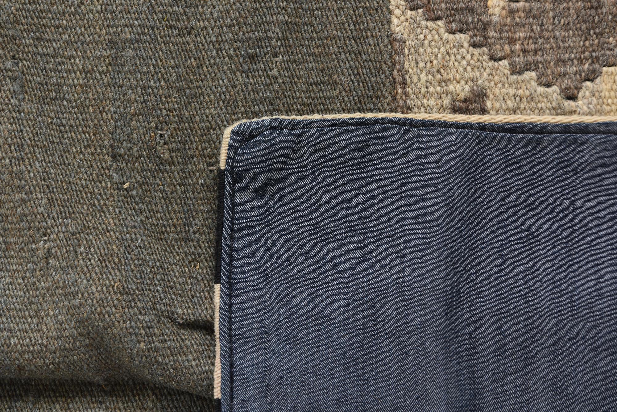 6' 8 x 9' 9 Hand Woven Kilim Patchwork Wool Rug