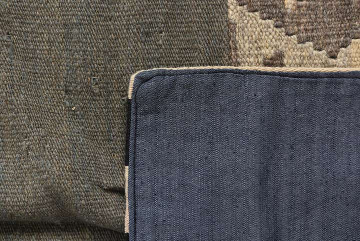 6' 8 x 9' 9 Hand Woven Kilim Patchwork Wool Rug