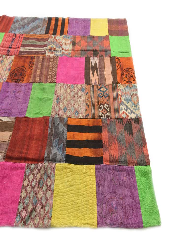 6' x 9' 8 Hand Woven Kilim Patchwork Wool Rug