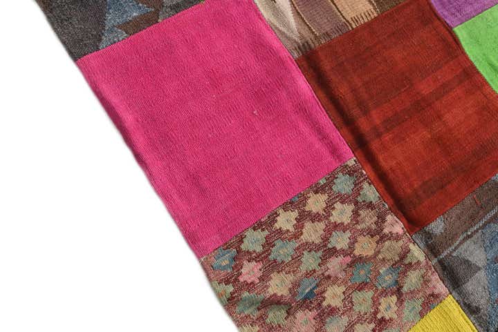 6' x 9' 8 Hand Woven Kilim Patchwork Wool Rug