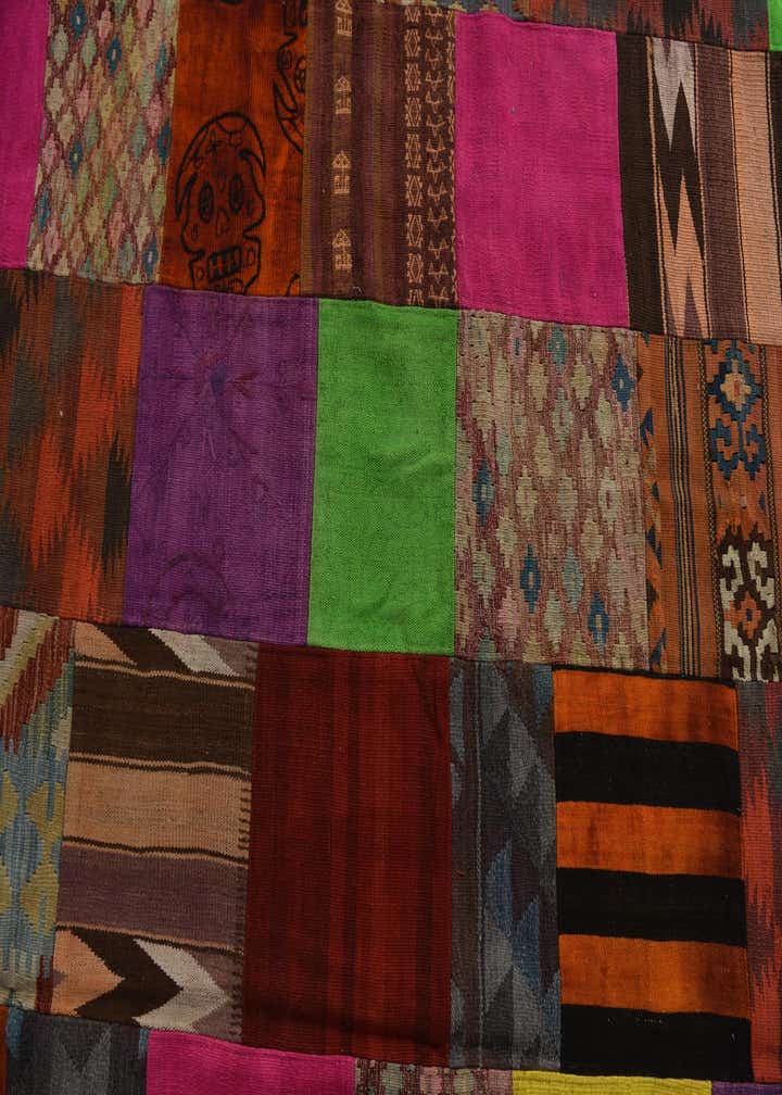 6' x 9' 8 Hand Woven Kilim Patchwork Wool Rug