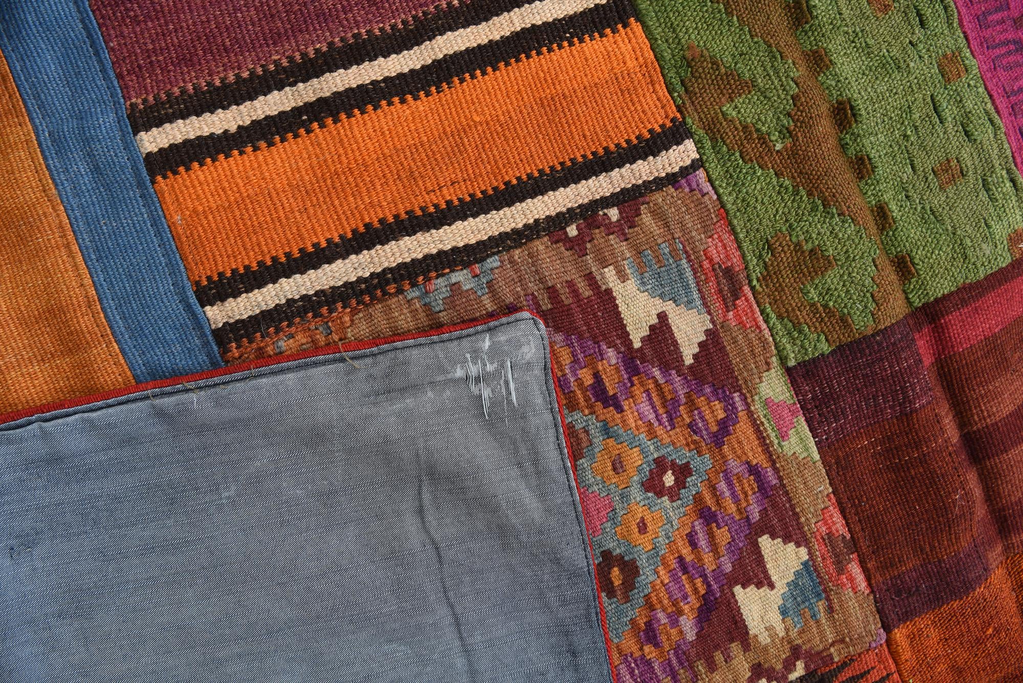 5' 5 x 7' 8 Hand Woven Kilim Patchwork Wool Rug
