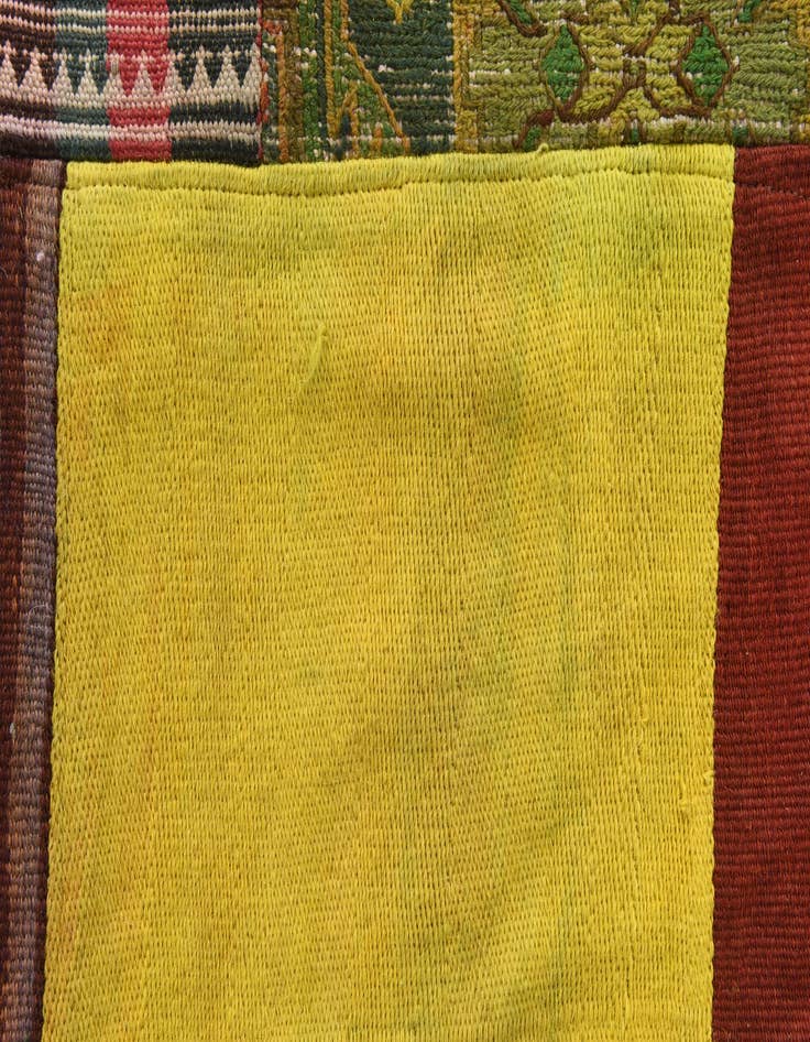 Detail image of 6' 6 x 9' 9  Hand Woven Kilim Patchwork Wool Rug